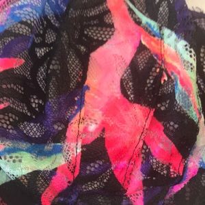 PINK date push-up 32DD underwire bra in gorgeous neon colors on black.